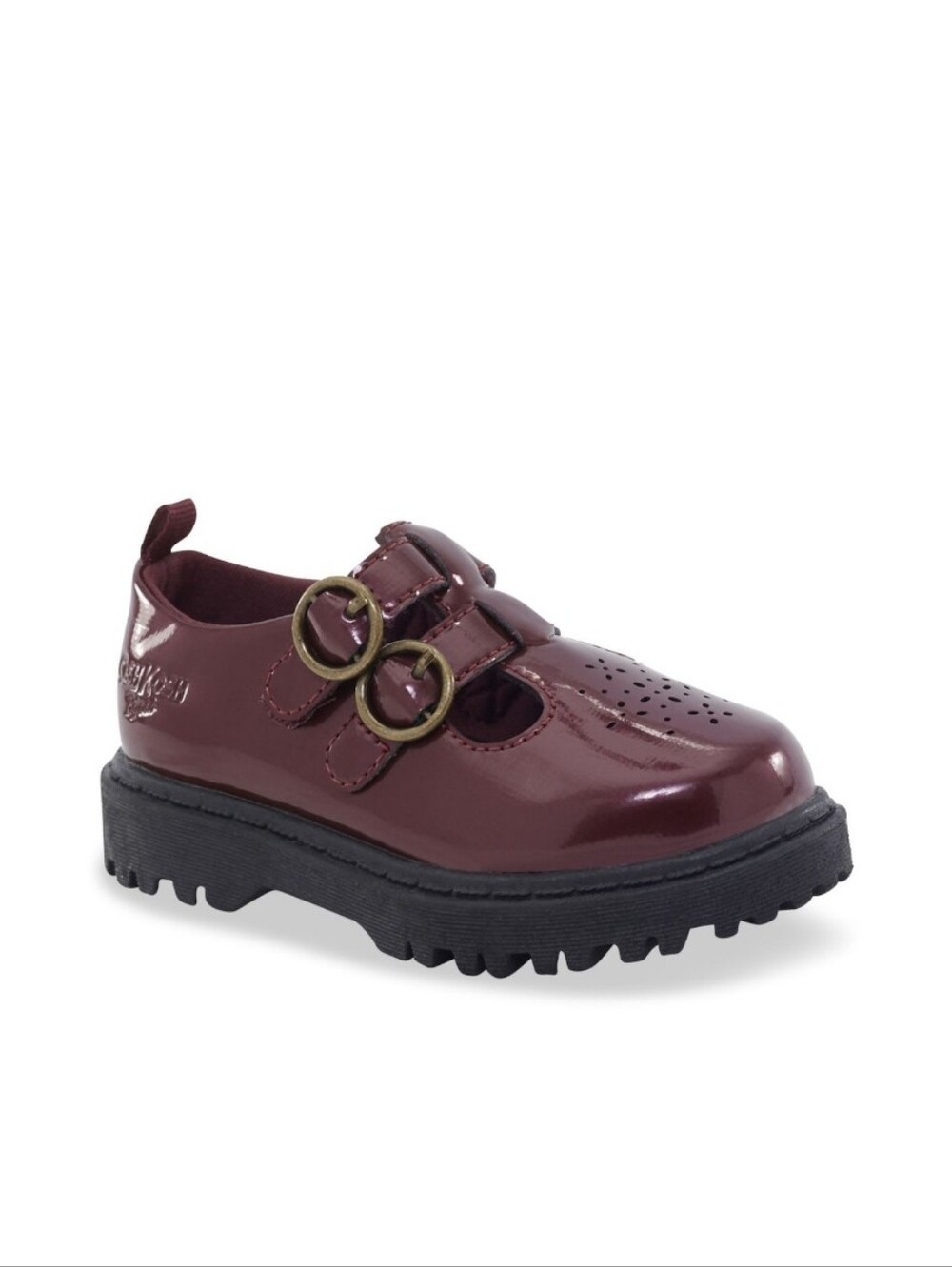 NWT Girl's Burgundy Mary Jane Shoes with Double Buckle,  Size 8T